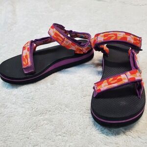 Teva Black Midform Hummingbird‎ Gloxinia Outdoor Summer Strappy Sandal Women 6